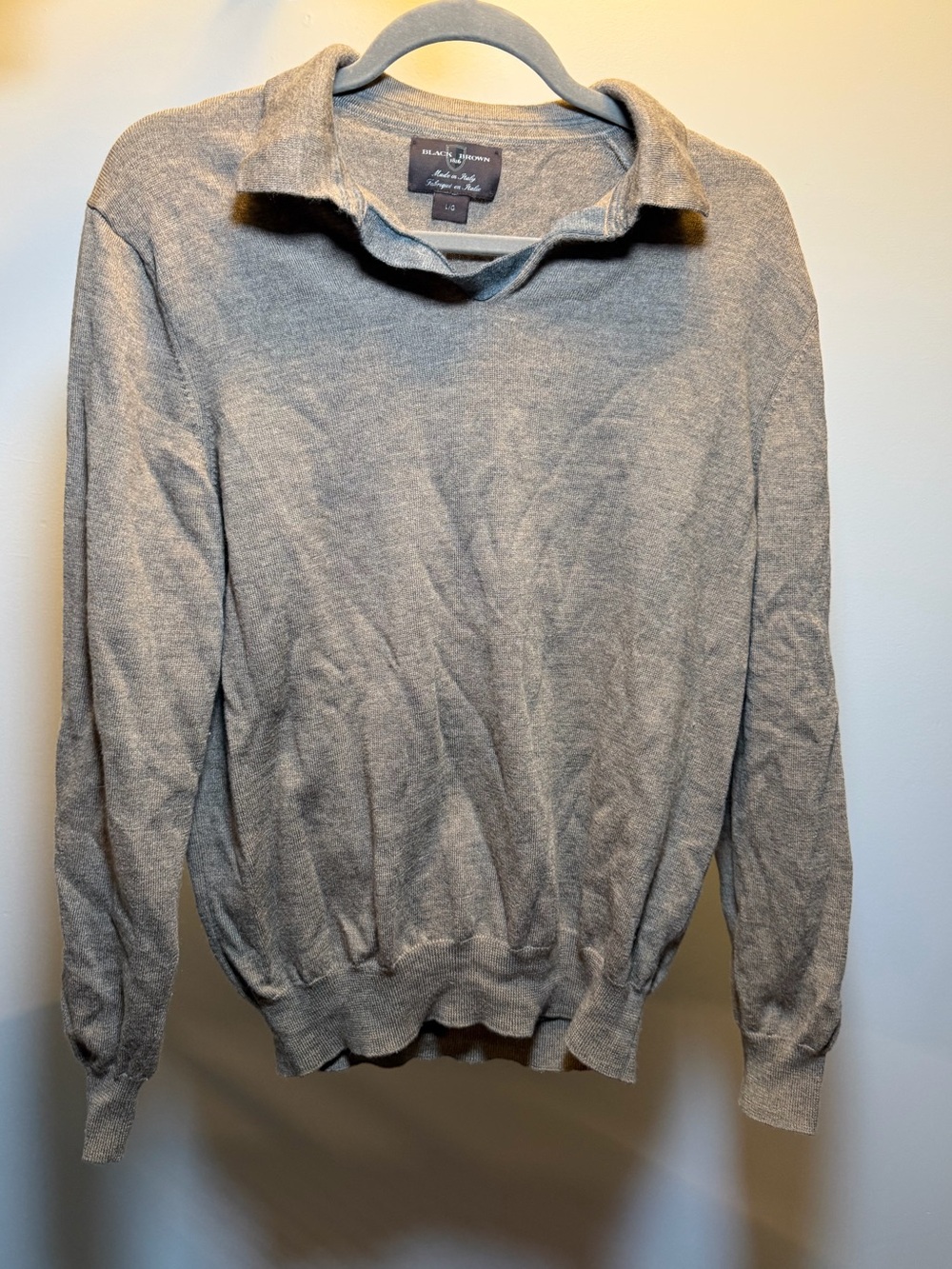 Men's Collared Sweater - Brown